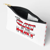 Kat in het Pet | Rood en wit gestreepte tekst Etui (Open)