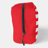 Kat in het Pet | Rood en wit gestreepte tekst Toilettasje (Rechts)