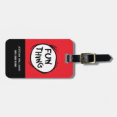 Kat in het Pet | Thing One Thing Two - Leuk ding Bagagelabel (Voorkant horizontaal)