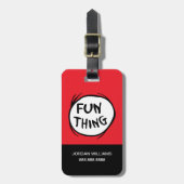 Kat in het Pet | Thing One Thing Two - Leuk ding Bagagelabel (Voorkant verticaal)