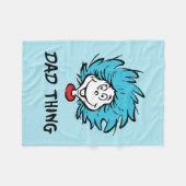 Kat in het Pet | Thing One Thing Two - Papa Thing Fleece Deken (Voorkant (Horizontaal))