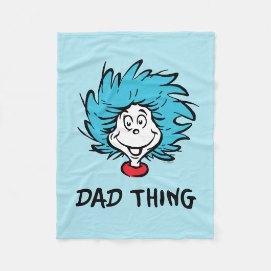 Kat in het Pet | Thing One Thing Two - Papa Thing Fleece Deken (Voorkant)