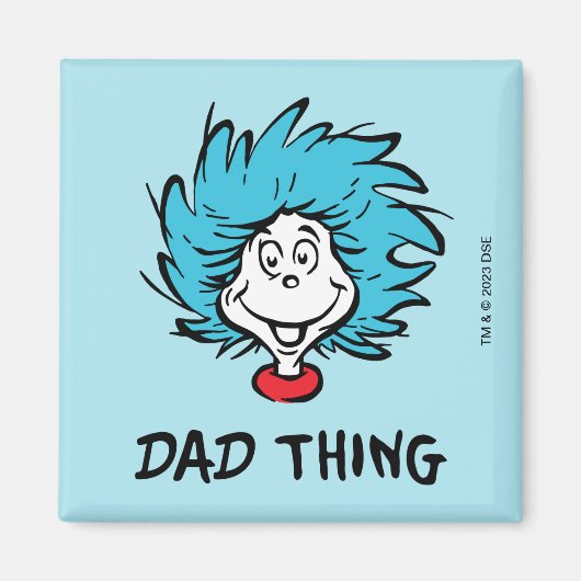 Kat in het Pet | Thing One Thing Two - Papa Thing Magneet (Voorkant)