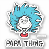 Kat in het Pet | Thing One Thing Two - Papa Thing Sticker (Voorkant)