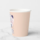 Kat in het Pet | Up-up met een vis Papieren Bekers (Achterkant)