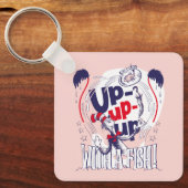 Kat in het Pet | Up-up met een vis Sleutelhanger (Voorkant)