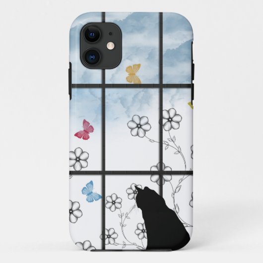 kat in het raam Case-Mate iPhone case (Achterkant)