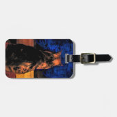 Kat in het venster bagagelabel (Voorkant horizontaal)