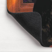 Kat in het venster muismat (Hoek)