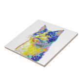 Kat in het zonlicht Button Tegeltje (Zijkant)