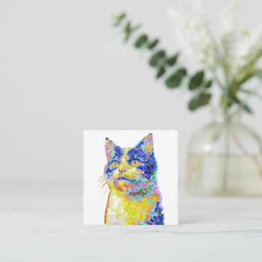 Kat in het zonlicht informatiekaartje (Staand voorkant)