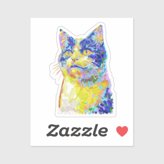 Kat in het zonlicht sticker (Vel)