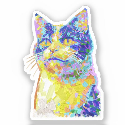 Kat in het zonlicht sticker (Voorkant)