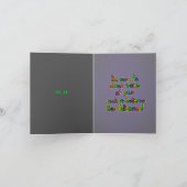 Kat in Jack-o'-Lantern Halloween Kaart (Binnen)