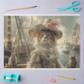  kat in kant op schip ontkoppeling tissuepapier (Craft)