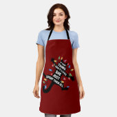 Kat in Kerstverlichting Gewikkeld 9 Levens Kattenl Schort (Gedragen)