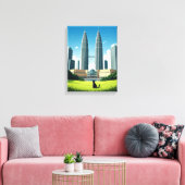 Kat in Kuala Lumpur Maleisië Canvas Afdruk (Insitu (Woonkamer))