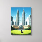Kat in Kuala Lumpur Maleisië Canvas Afdruk (Voorkant)