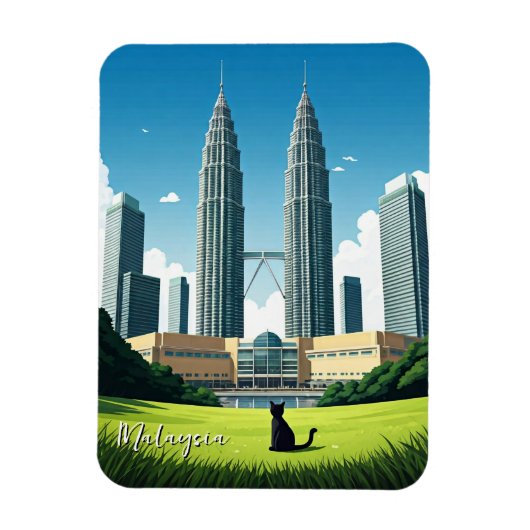 Kat in Kuala Lumpur Maleisië Magneet (Verticaal)