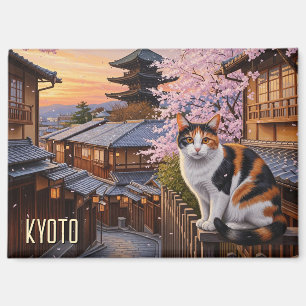 Kat in Kyoto Japan Reizen Yasaka Shrine Magneet