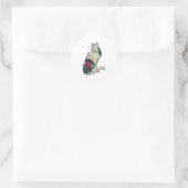 Kat in Lotus Tattoo Ronde Sticker (Tas)