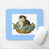 Kat in mandje Muismat (Met muis)