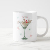 Kat in Martini Glass Extra Grote Beker (Rechts)