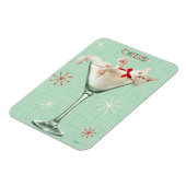 Kat in Martini Glass Magneet (Linkerzijde)