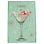 Kat in Martini Glass Medium Cadeauzakje (Achterkant)