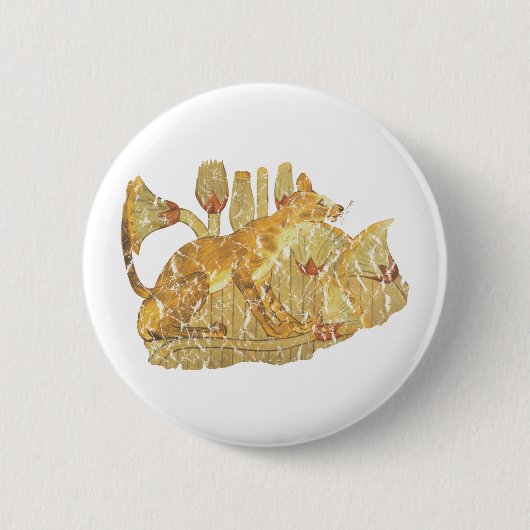 kat in moeras ronde button 5,7 cm (Voorkant)