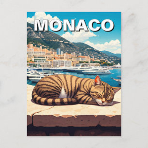 Kat in Monaco Monte Carlo Europa Reizen Briefkaart