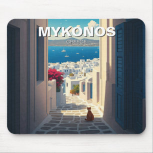 Kat in Mykonos Griekenland Cycladen Reizen Muismat