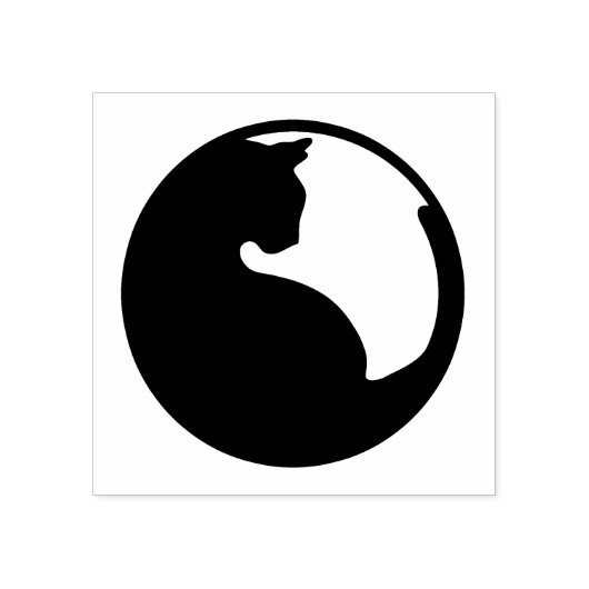 Kat in omloop Rubberstempel Rubberstempel (Afrduk)