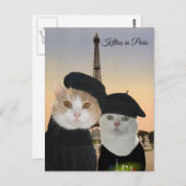 Kat in Parijs Briefkaart (Voorkant / Achterkant)
