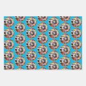 Kat in partijkloon inpakpapier vel (Voorkant)