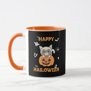 Kat in pompoen zoete katten blij Halloween Mok