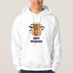 Kat in pompoen, zoete katten, Happy Halloween Hoodie