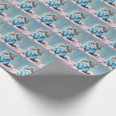 Kat in pyjama cadeaupapier (Hoek)