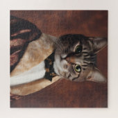 Kat in Roken Jas Legpuzzel (Horizontaal)