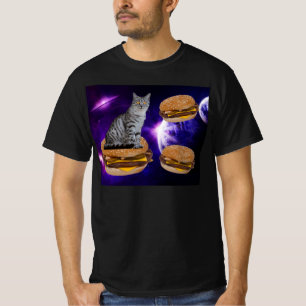 KAT IN RUIMTE MET KEESEBURGERS T-Shirts