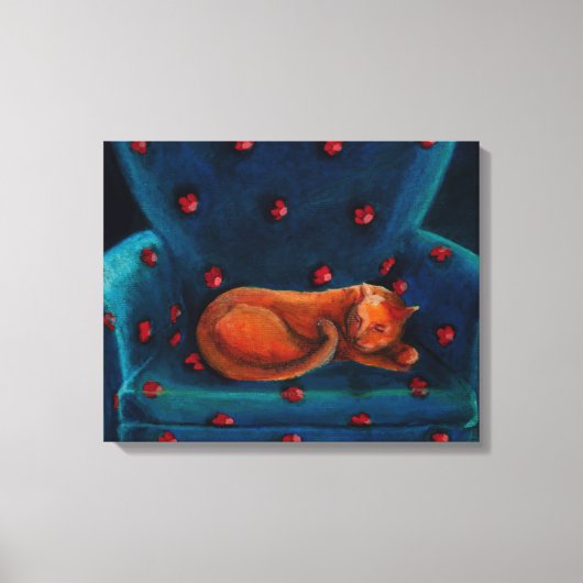 Kat in rust canvas afdruk (Voorkant)