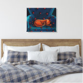 Kat in rust canvas afdruk (Insitu (Slaapkamer))