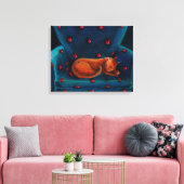 Kat in rust canvas afdruk (Insitu (Woonkamer))