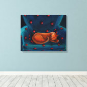 Kat in rust canvas afdruk (Insitu (Houten vloer))