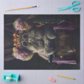 Kat in Salon met Persoonlijkheid Decoupage Tissuepapier (Craft)