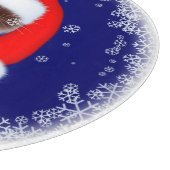 Kat in Santa Hat Snijplank (Hoek)