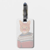 Kat in Ski Sweater 2 Bagagelabel (Achterkant verticaal)