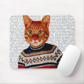 Kat in Ski Sweater 2 Muismat (Met muis)