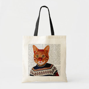 Kat in Ski Sweater 2 Tote Bag
