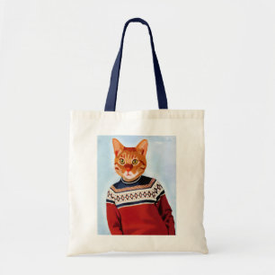Kat in Ski Sweater Tote Bag
